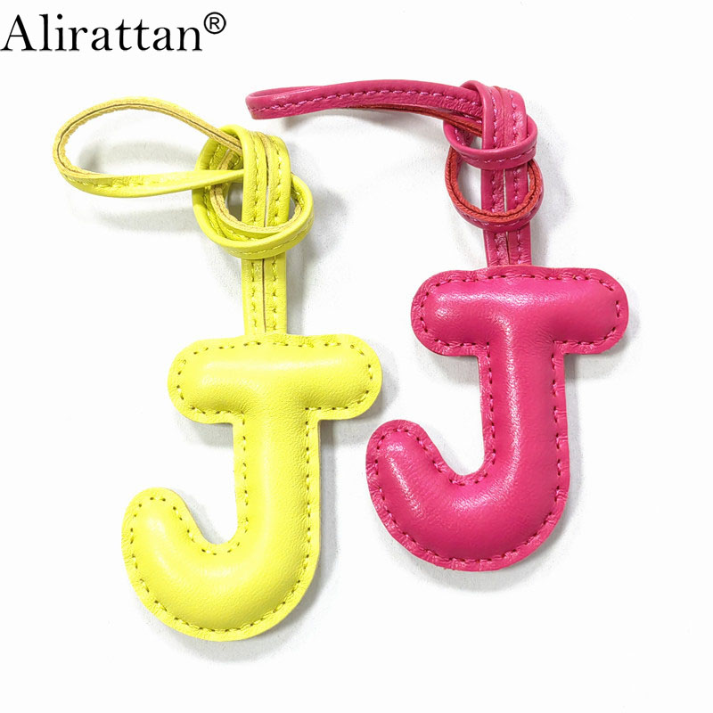 Monogram Keychain Leather - Alirattan Nowy Trend Angielska Litera J