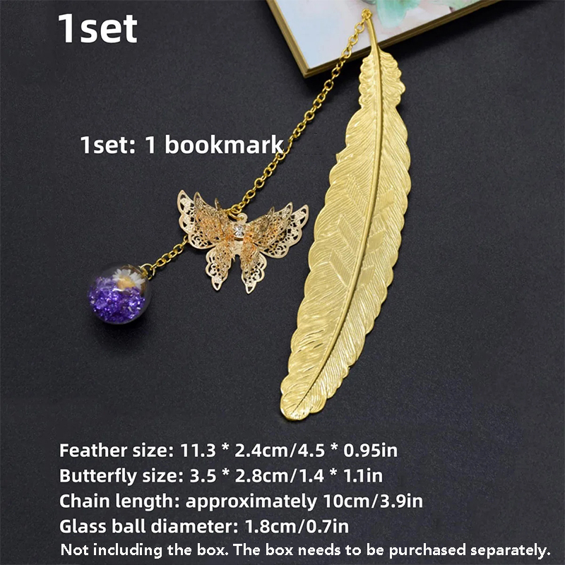 Dried Flower Bookmark - 1 szt. Zakładka do książki w