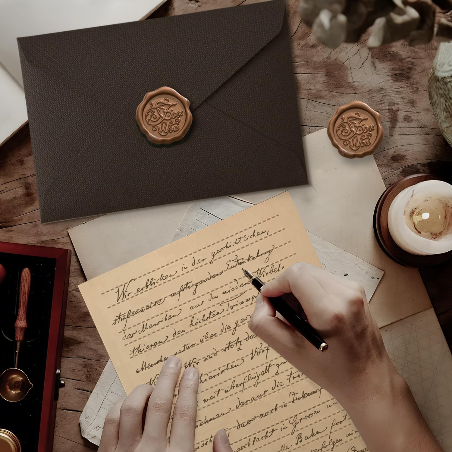 22-częściowy zestaw papieru do – Wax Seal Letter Kit recenzja i cena