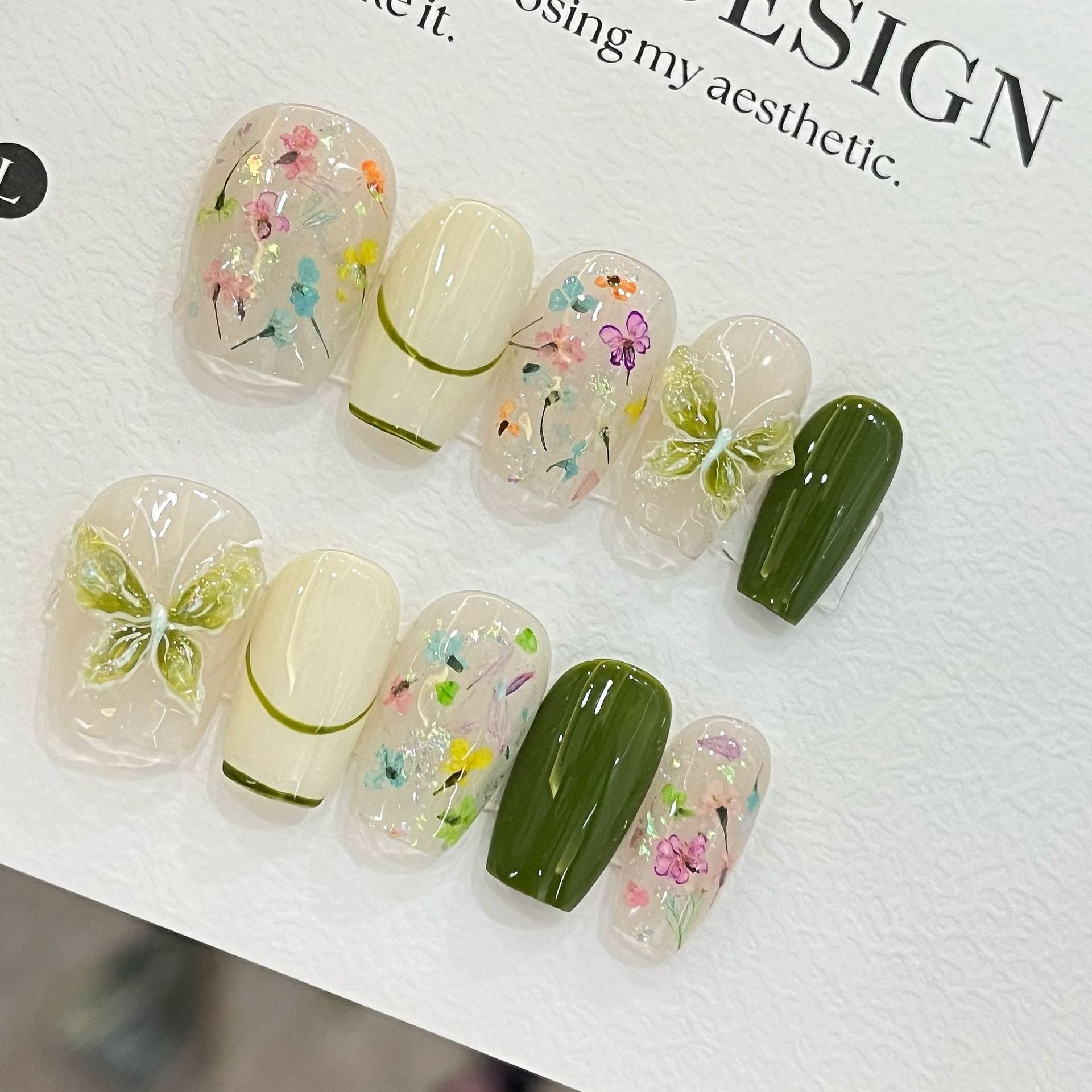 10 szt. Sztuczne Paznokcie Mot – Pressed Flower Art recenzja i cena